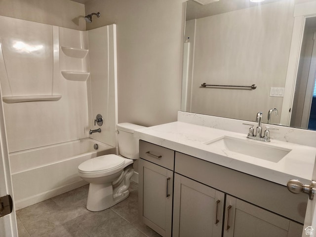 9786 N Aaron Ave E Unit 221, Eagle Mountain, UT 84005 - full bathroom with toilet, tile patterned floors, bathing tub / shower combination, and vanity