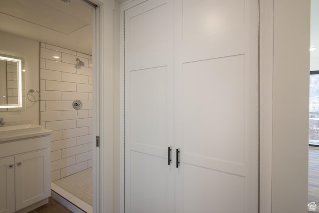 1185 S Murphy Ln Unit 105D, Moab, UT 84532 - bathroom featuring a stall shower and vanity