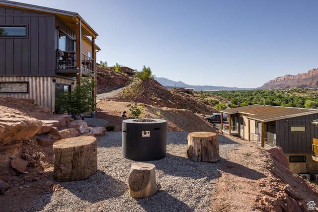 1185 S Murphy Ln Unit 106B, Moab, UT 84532 - view of patio / terrace featuring a mountain view