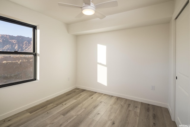1185 S Murphy Ln Unit 106C, Moab, UT 84532 - unfurnished room with ceiling fan and light hardwood / wood-style floors
