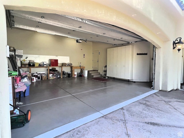 garage featuring a garage door opener
