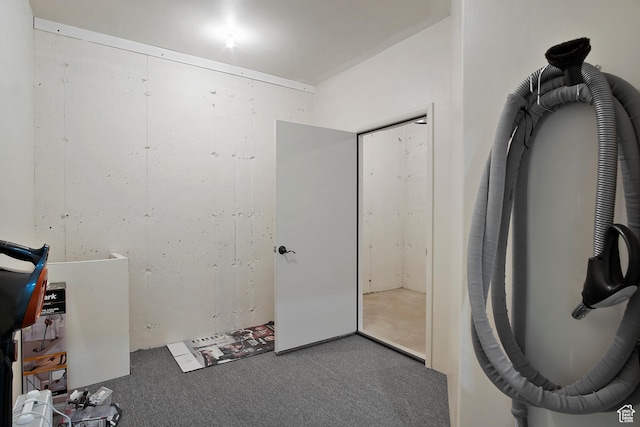 interior space featuring carpet flooring