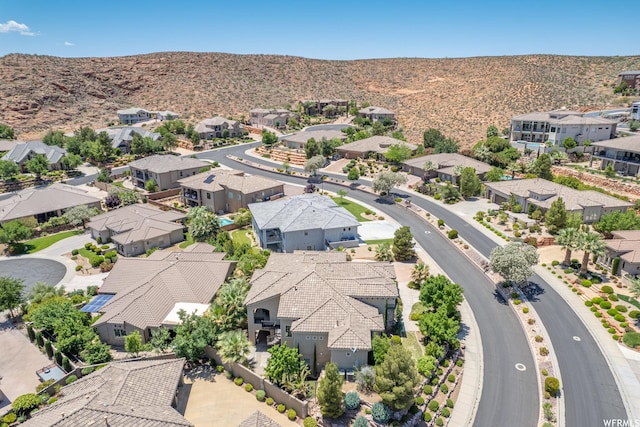 bird's eye view featuring a mountain view