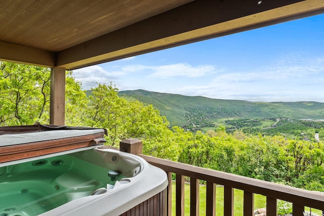 4159 Moose Hollow Rd, Park City, UT 84098 - balcony with a mountain view and a hot tub