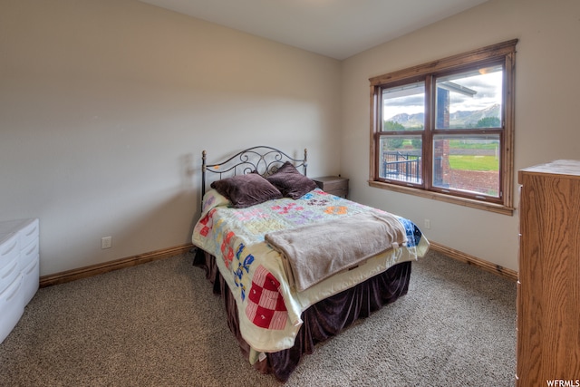 view of carpeted bedroom