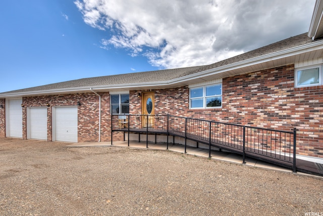 view of front of house featuring a garage