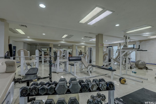 1845 W Canyon Dr Unit 304, St George, UT 84770 - workout area featuring light tile floors