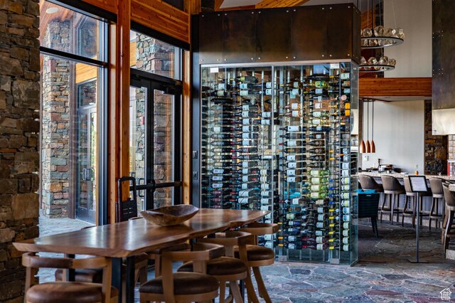 8139 N Sunrise Loop, Park City, UT 84098 - wine room featuring a towering ceiling