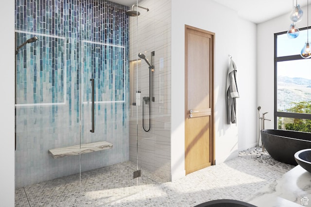 8139 N Sunrise Loop, Park City, UT 84098 - bathroom featuring shower with separate bathtub