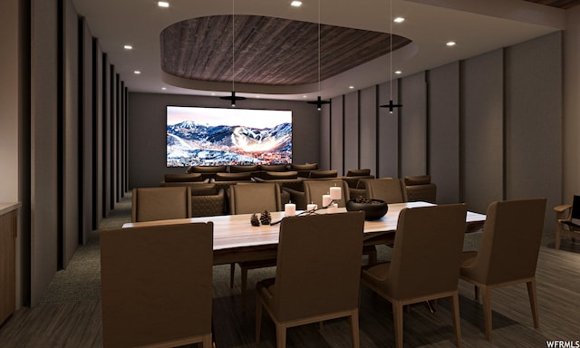 7932 Red Tail Ct, Park City, UT 84060 - cinema with a raised ceiling