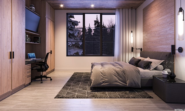 7932 Red Tail Ct, Park City, UT 84060 - bedroom featuring wooden ceiling and light hardwood / wood-style flooring