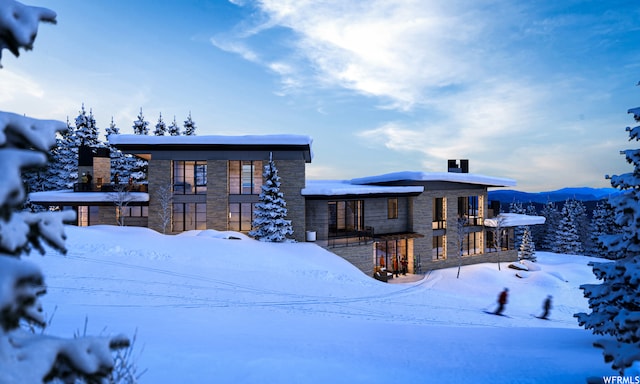 7932 Red Tail Ct, Park City, UT 84060 - view of front of home featuring a mountain view