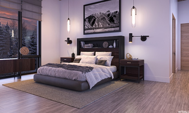 7932 Red Tail Ct, Park City, UT 84060 - bedroom with radiator and hardwood / wood-style flooring