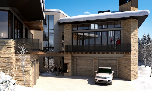 7932 Red Tail Ct, Park City, UT 84060 - view of property featuring a garage