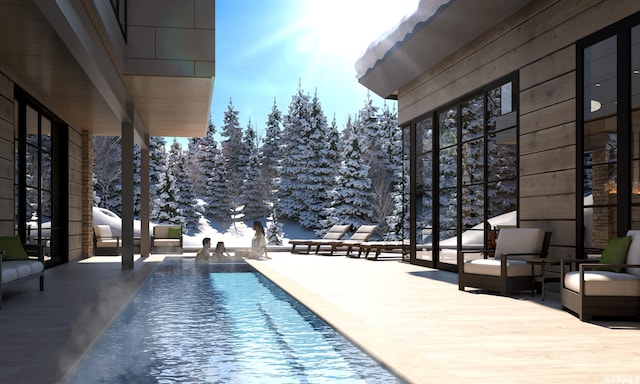 7932 Red Tail Ct, Park City, UT 84060 - view of snow covered pool