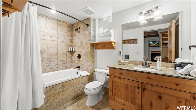 1476 Newpark Blvd Unit 204, Park City, UT 84098 - full bathroom featuring toilet, tile floors, vanity with extensive cabinet space, and shower / bath combo with shower curtain