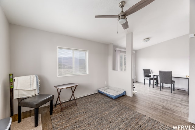29665 N 9000 E, Fairview, UT 84629 - sitting room featuring wood-type flooring and ceiling fan