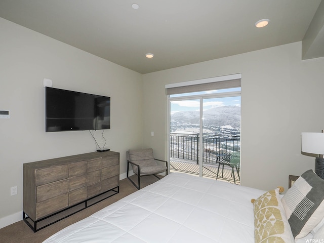 909 W Peace Tree Trl Unit 601, Heber City, UT 84032 - carpeted bedroom featuring access to exterior, recessed lighting, and baseboards