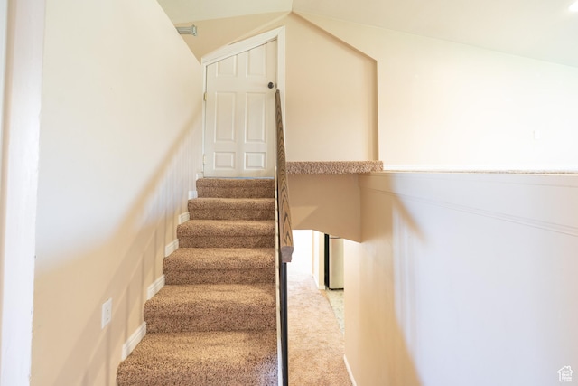 49 E 400 S, Monticello, UT 84535 - stairs featuring carpet floors and lofted ceiling
