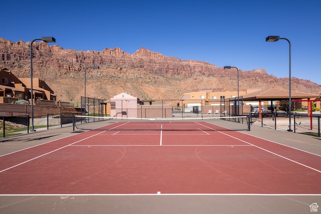 3862 Desert Willow Cir Unit 9-A1, Moab, UT 84532 - view of sport court featuring a mountain view and basketball hoop