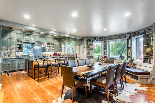 2085 W Midway Ln, Heber City, UT 84032 - dining area featuring light wood-style flooring and recessed lighting