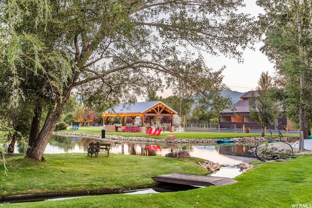 2085 W Midway Ln, Heber City, UT 84032 - view of property's community featuring a water view, a gazebo, and a yard