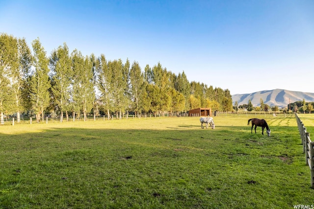 2085 W Midway Ln, Heber City, UT 84032 - view of home's community with a yard, a mountain view, fence, and a rural view