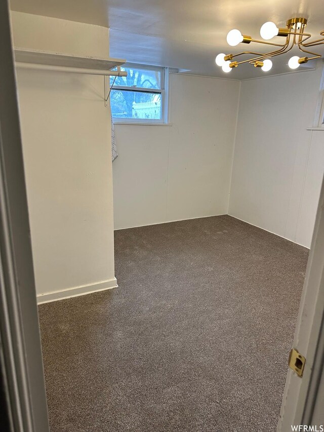 196 S Center St, American Fork, UT 84003 - interior space with an inviting chandelier and carpet floors