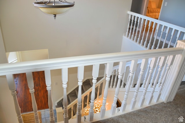 1605 Foxmore St, Pocatello, ID 83204 - staircase featuring carpet floors