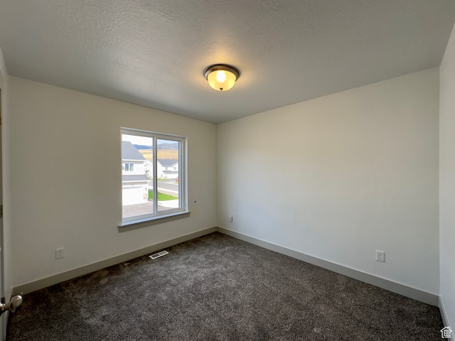 216 W Seasons Ln Unit 46, Garden City, UT 84028 - spare room with dark colored carpet, baseboards, and a textured ceiling