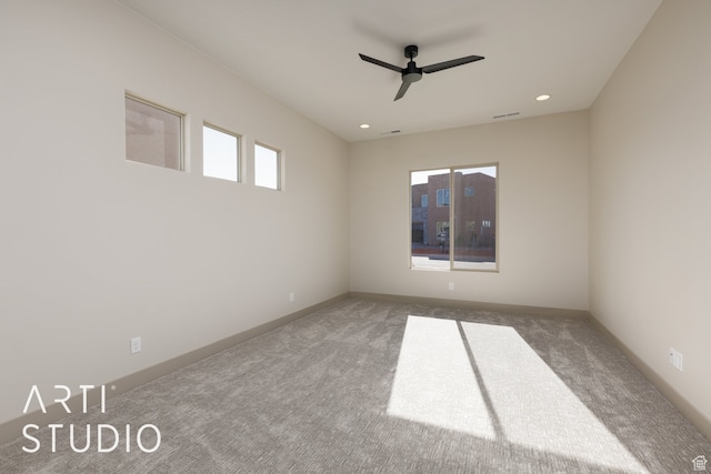 3209 S Dyami Vw Unit 11, Hurricane, UT 84737 - spare room featuring ceiling fan and dark carpet
