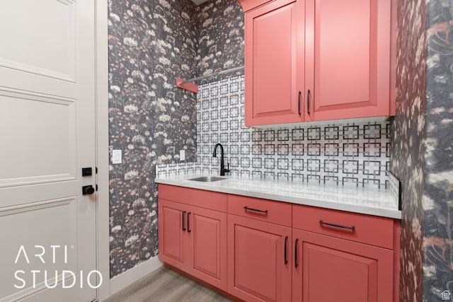 3209 S Dyami Vw Unit 11, Hurricane, UT 84737 - interior space with backsplash, light hardwood / wood-style flooring, and sink