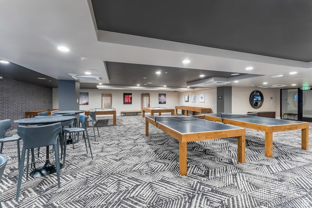 909 W Peace Tree Trl Unit 507, Heber City, UT 84032 - game room featuring carpet floors, billiards, and a tray ceiling