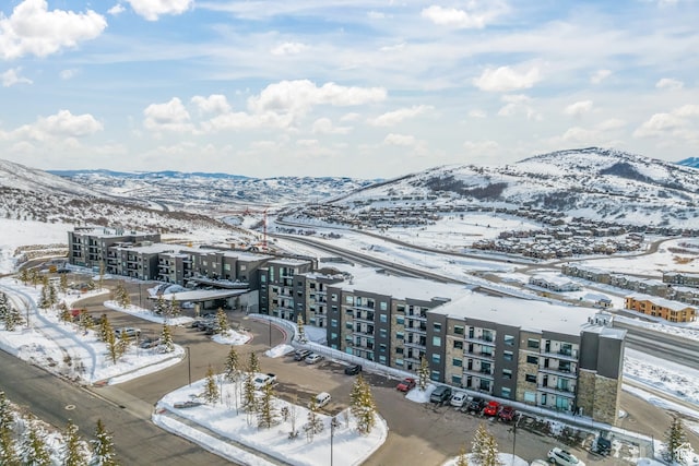 909 W Peace Tree Trl Unit 507, Heber City, UT 84032 - snowy aerial view featuring a mountain view