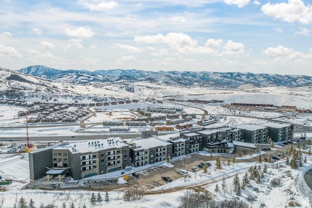 909 W Peace Tree Trl Unit 507, Heber City, UT 84032 - snowy aerial view featuring a mountain view