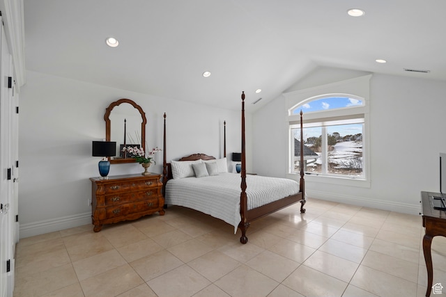 380 S Lindsay Spring Rd, Heber City, UT 84032 - tiled bedroom featuring vaulted ceiling