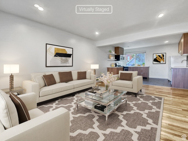 650 N 300 W Unit 218, Salt Lake City, UT 84103 - living room with light hardwood / wood-style floors