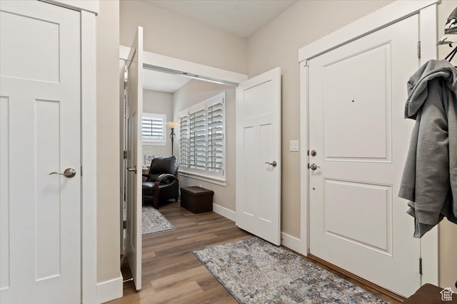 foyer featuring light wood-type flooring