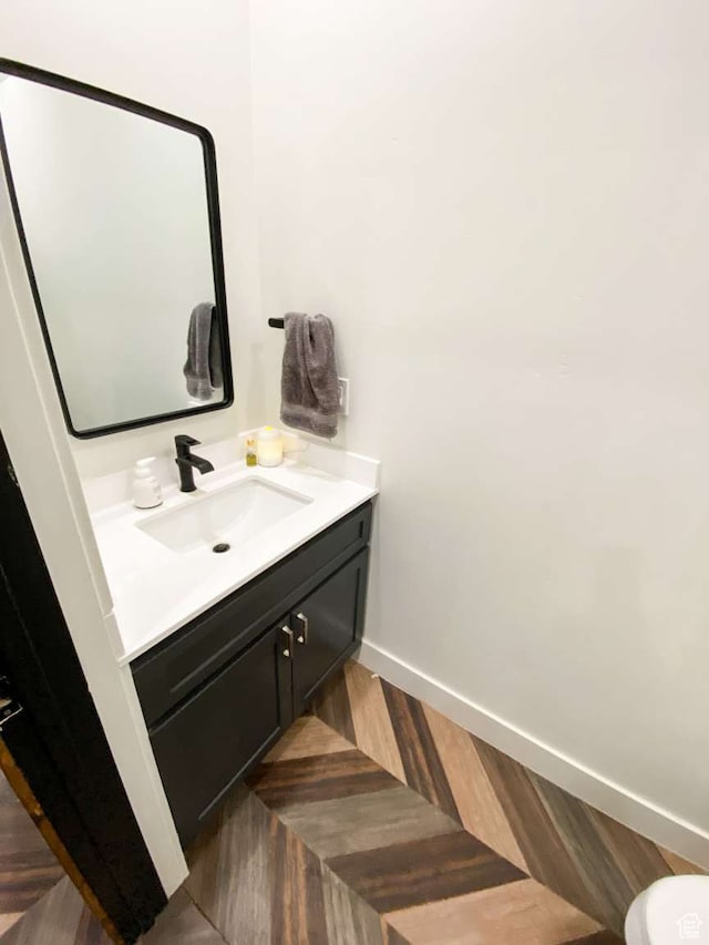 3213 N 4900 W, Malad City, ID 83252 - bathroom featuring oversized vanity and parquet flooring