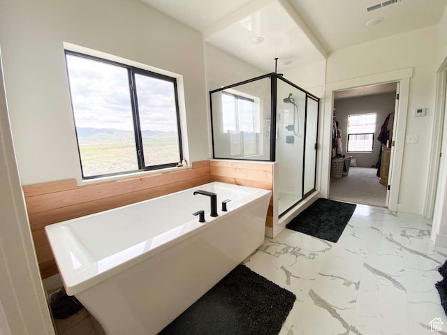 3213 N 4900 W, Malad City, ID 83252 - bathroom featuring separate shower and tub and tile flooring