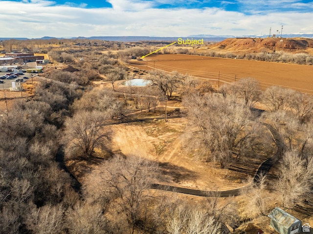 drone / aerial view featuring a rural view