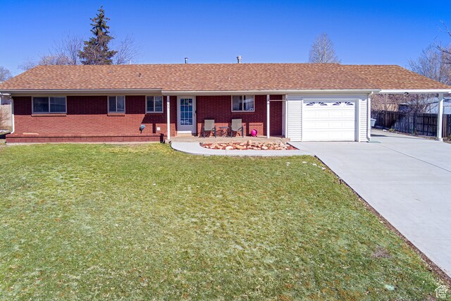 165 E 200 S, Monticello, UT 84535 - ranch-style home featuring a front yard and a garage