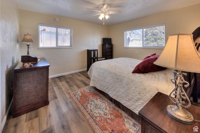 165 E 200 S, Monticello, UT 84535 - bedroom featuring ceiling fan and wood-type flooring