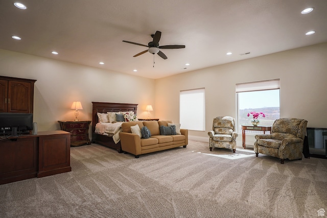 836 E St James Ln, St George, UT 84790 - carpeted bedroom featuring ceiling fan