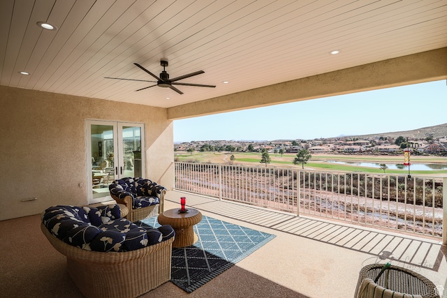 836 E St James Ln, St George, UT 84790 - view of terrace featuring ceiling fan