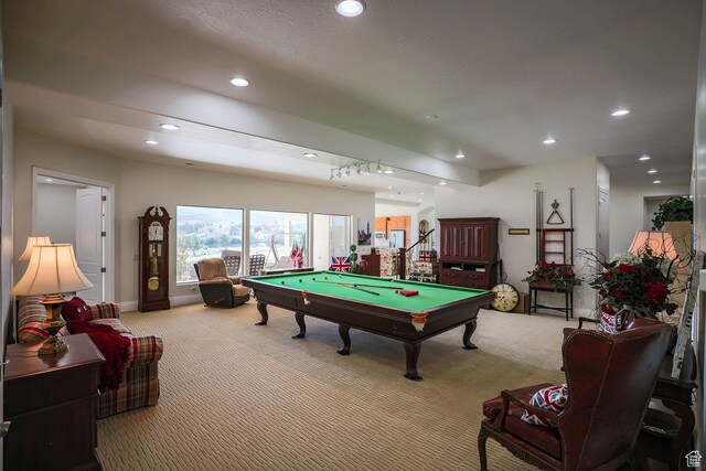 836 E St James Ln, St George, UT 84790 - playroom with light carpet and pool table