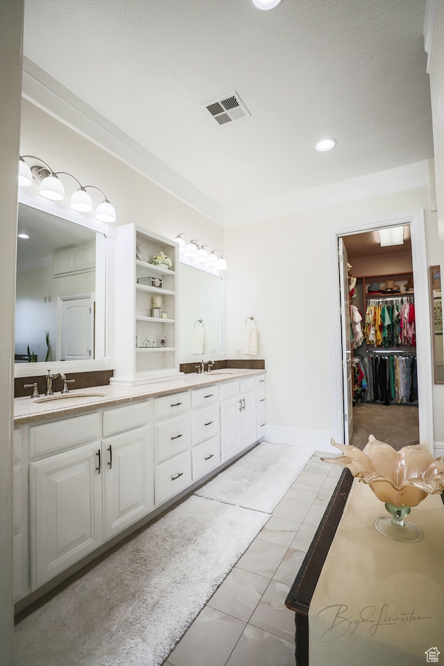 836 E St James Ln, St George, UT 84790 - bathroom featuring double sink, oversized vanity, and tile flooring