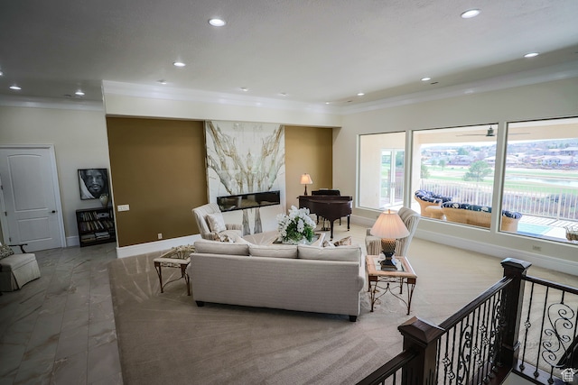 836 E St James Ln, St George, UT 84790 - living room with crown molding