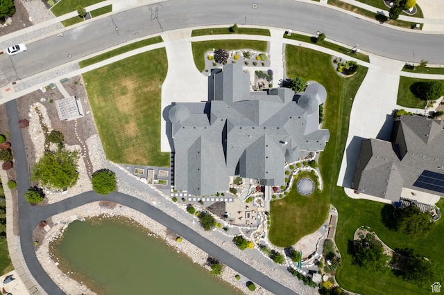 3297 W Blue Springs Ln, Bluffdale, UT 84065 - birds eye view of property featuring a water view