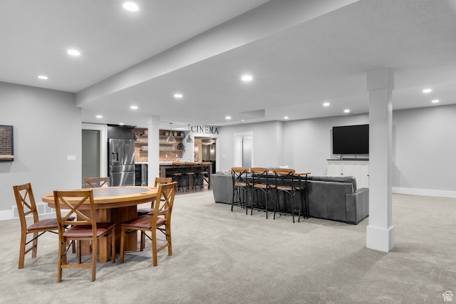 3297 W Blue Springs Ln, Bluffdale, UT 84065 - dining area with light colored carpet